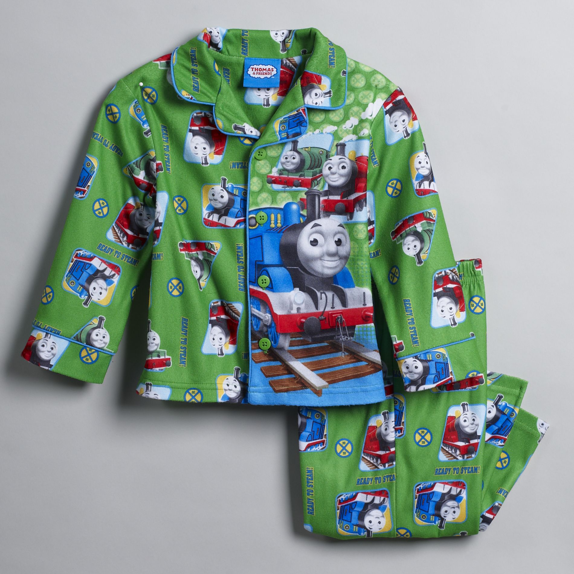 Thomas & Friends Infant and Toddler Boy's Two-Piece Coat Style Pajamas