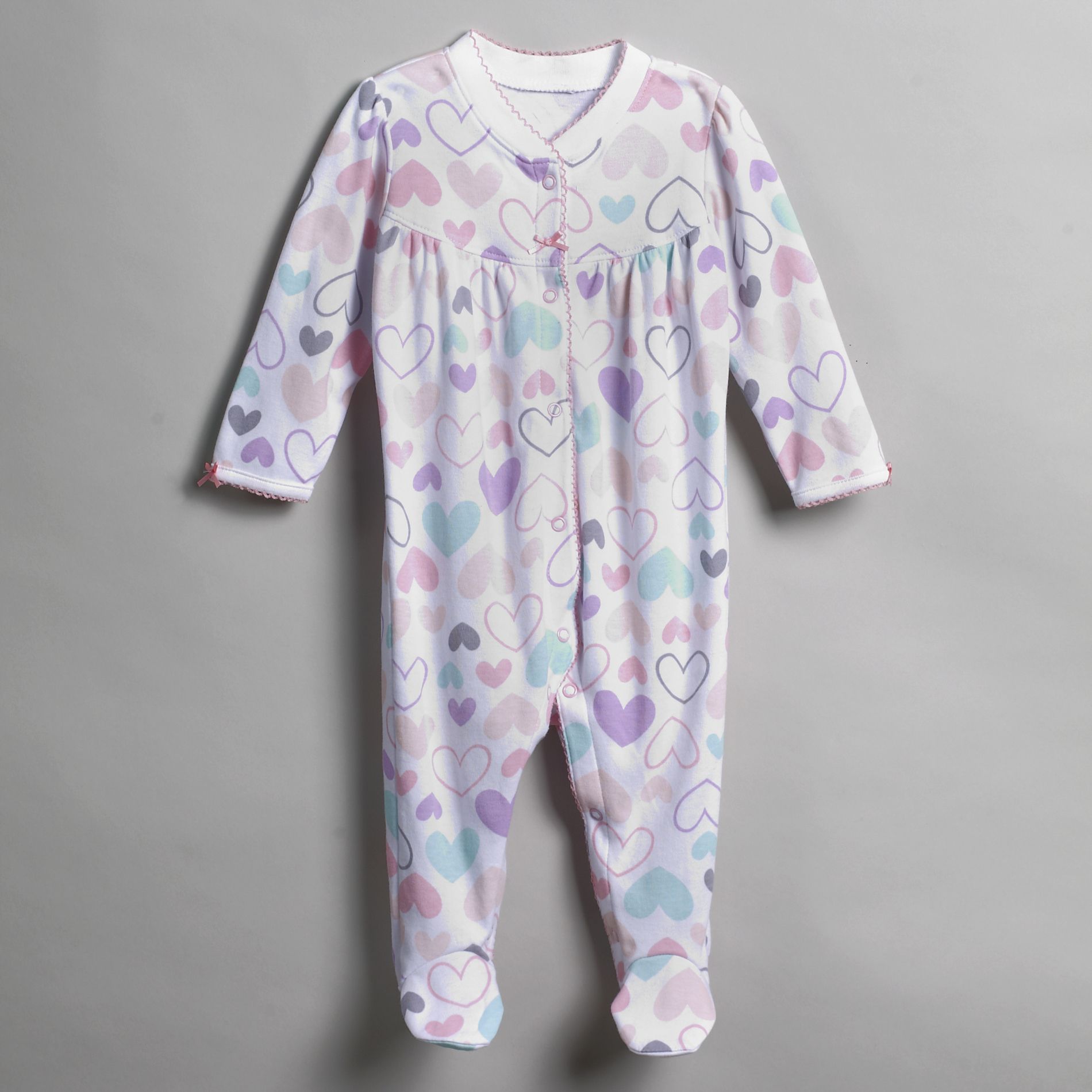Small Wonders Girls Infant and Toddler Hearts Sleeper