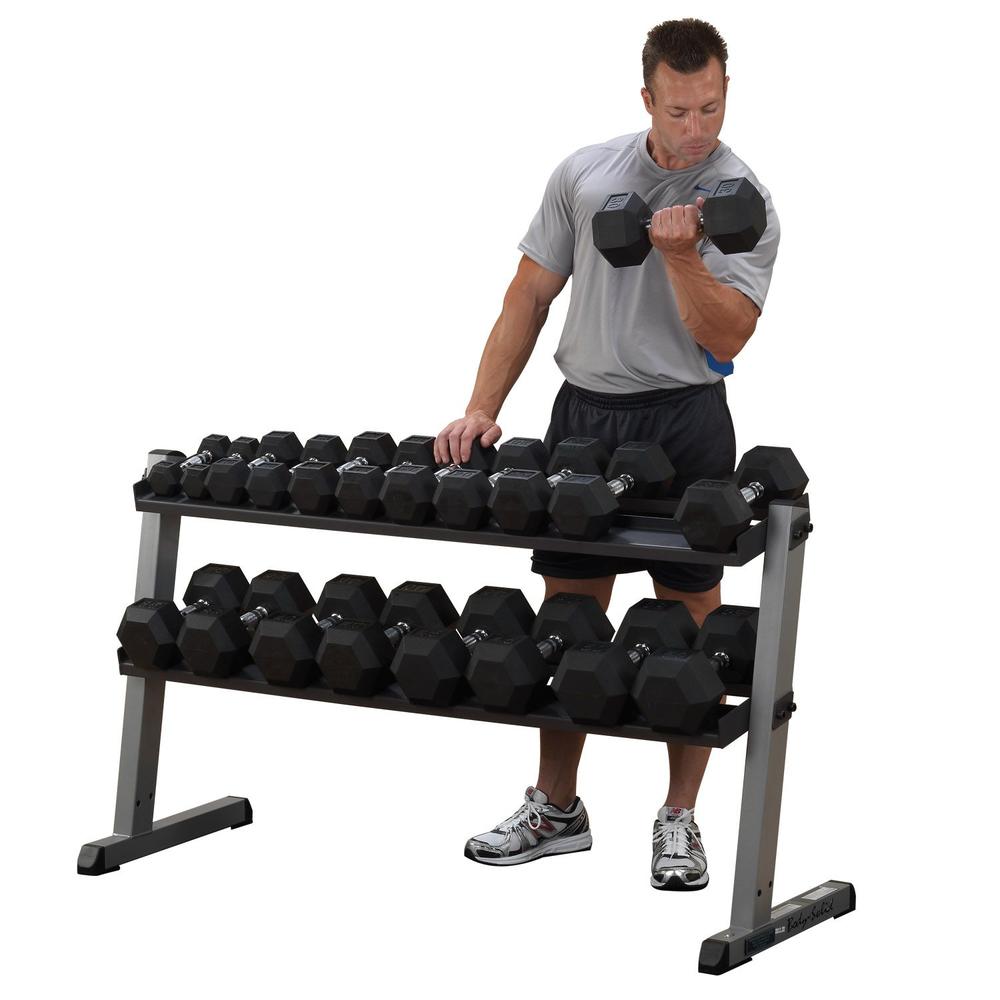 Body-Solid 2 Tier Horizontal Dumbbell Rack