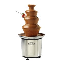Nostalgia Electrics Nostalgia CFF986 32-Ounce Stainless Steel Chocolate Fondue Fountain, 2-Pound Capacity, Easy to Assemble 4 Tiers, Perfect For Nac