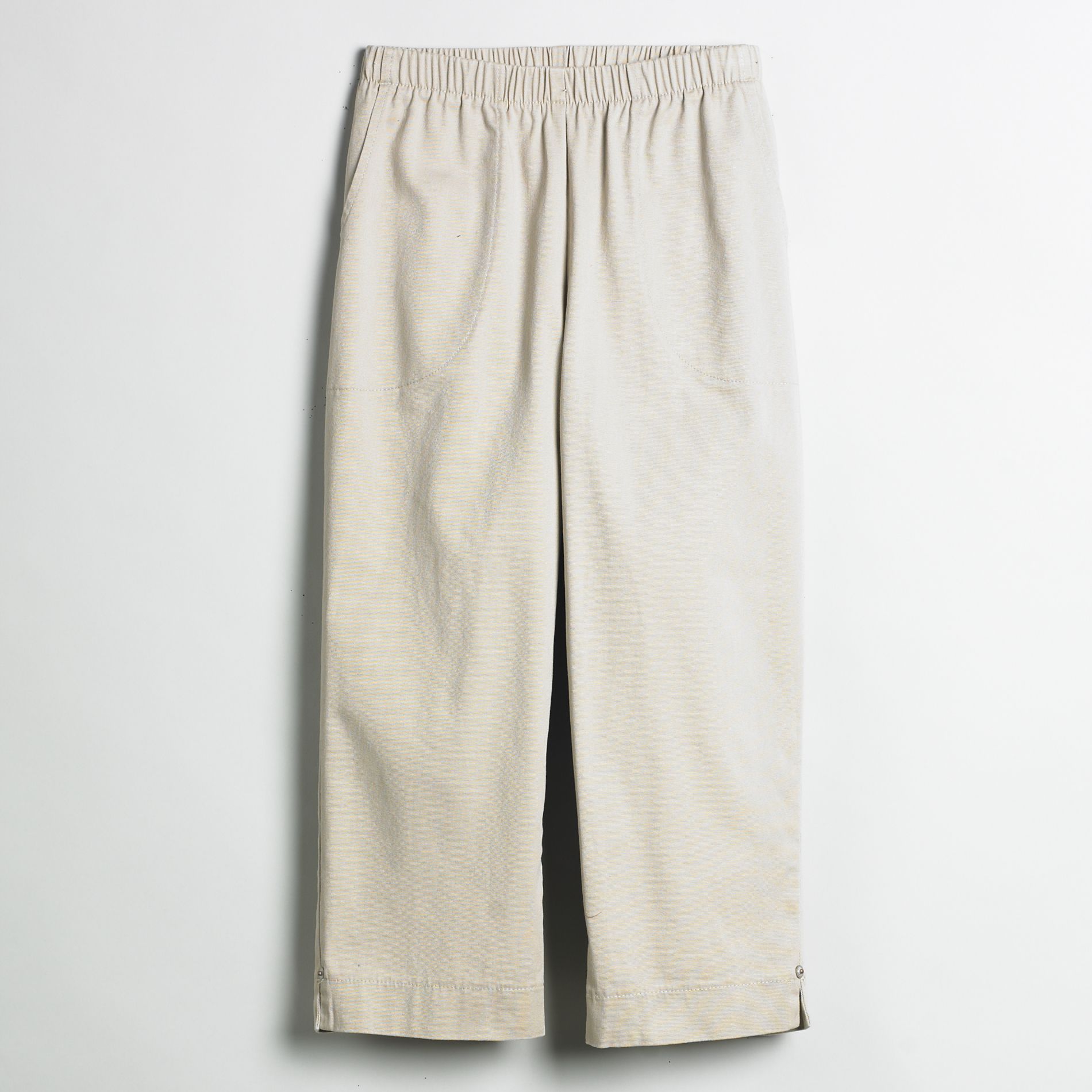 Laura Scott Women's Petite Elastic Waist Capri Pants