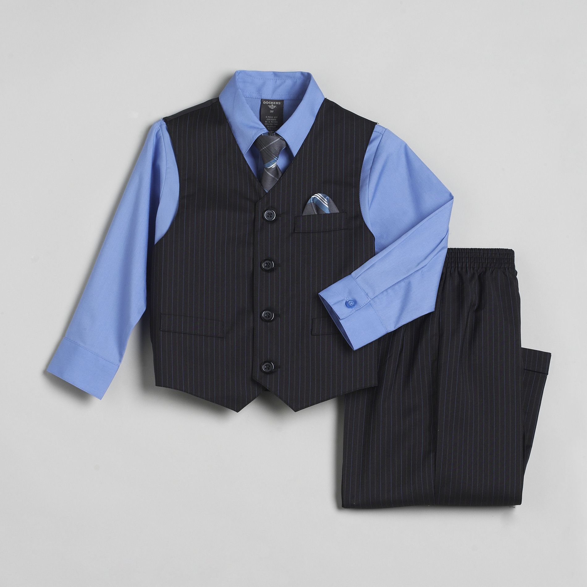 Dockers Toddler Boy's Pinstripe Four-Piece Vest Set