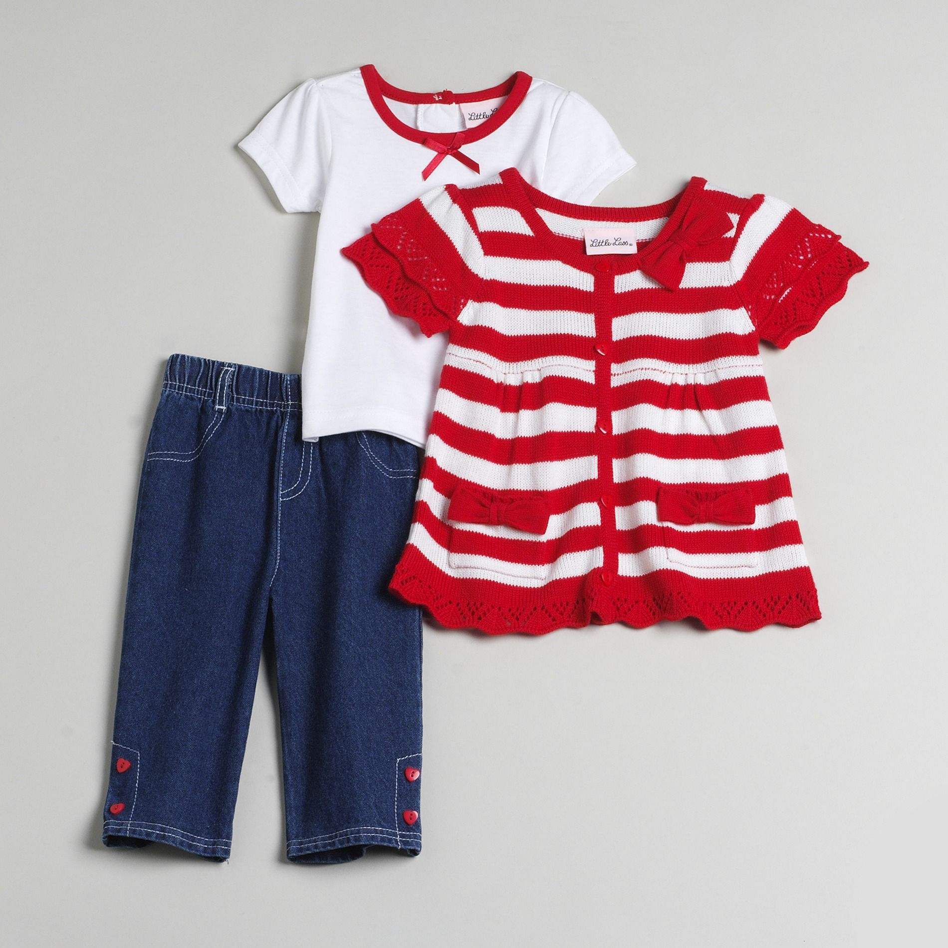 Little Lass Infant and Toddler Girl's Three-Piece Outfit