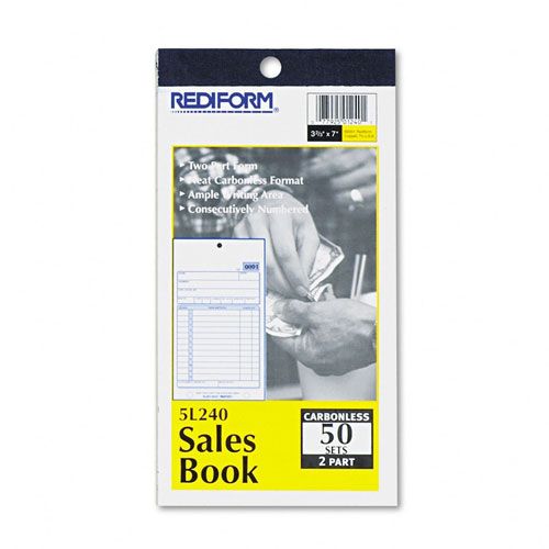 Rediform RED5L240 Carbonless Sales Form, 3-5/8 x 6 3/8, 50 Sets/Book