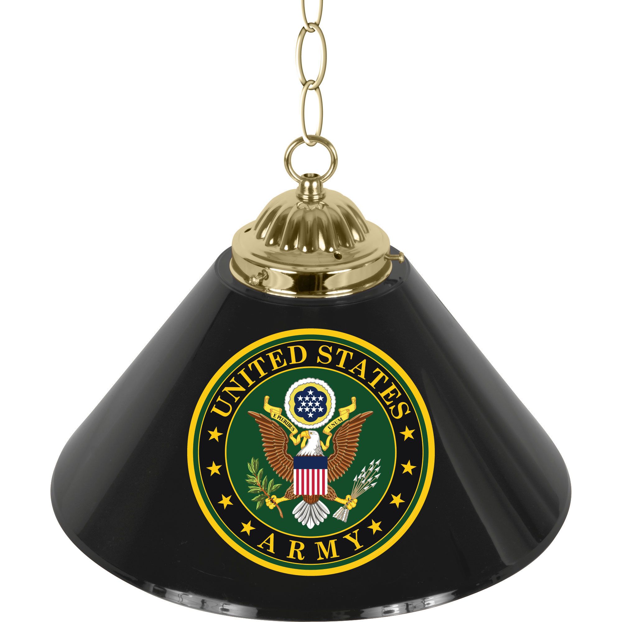 U.S. Army Symbol Single Shade Bar Lamp - 14 inch
