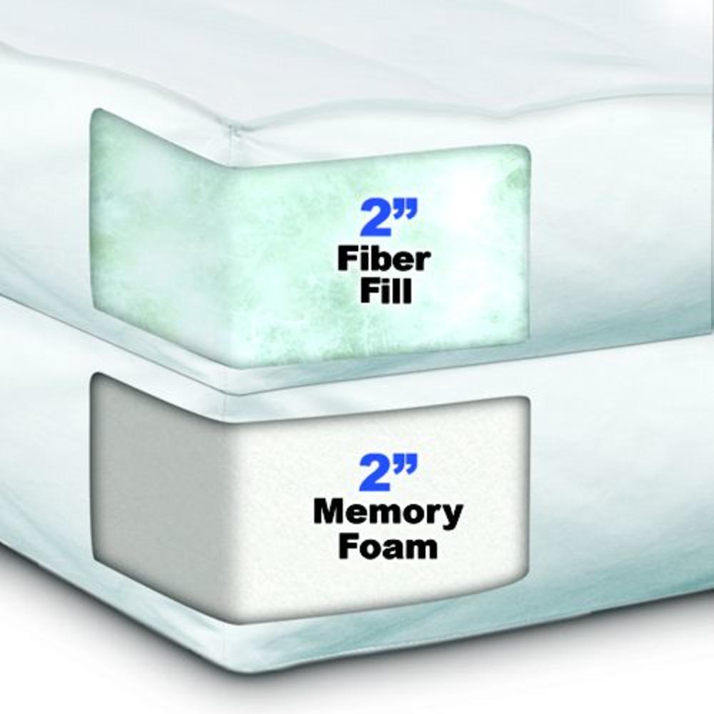 Sleep Innovations Dual Layer 4" Memory Foam Mattress Topper: Cal-King