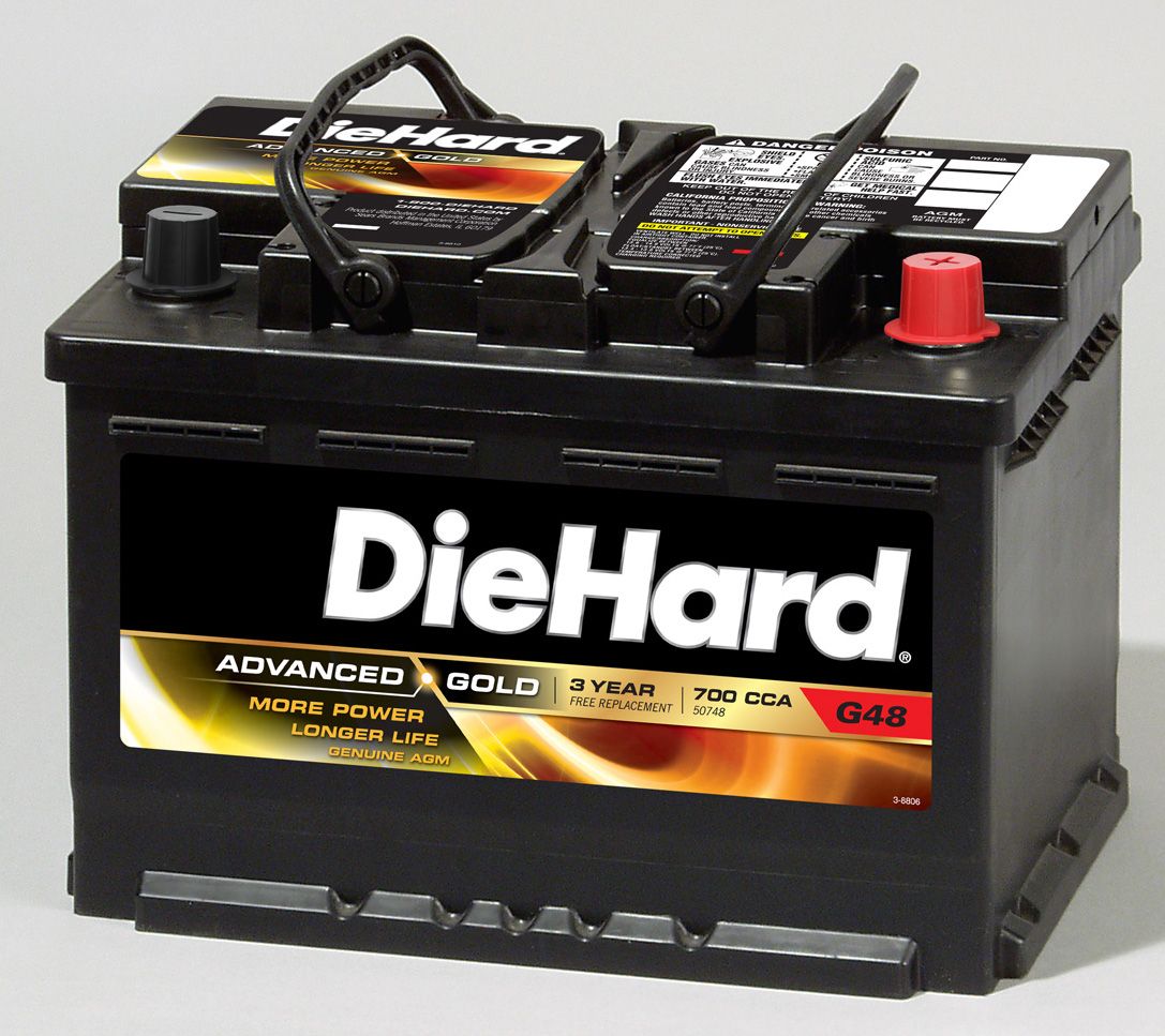 DieHard Gold AGM Automotive Battery - Group Size EP-48 (Price with Exchange)