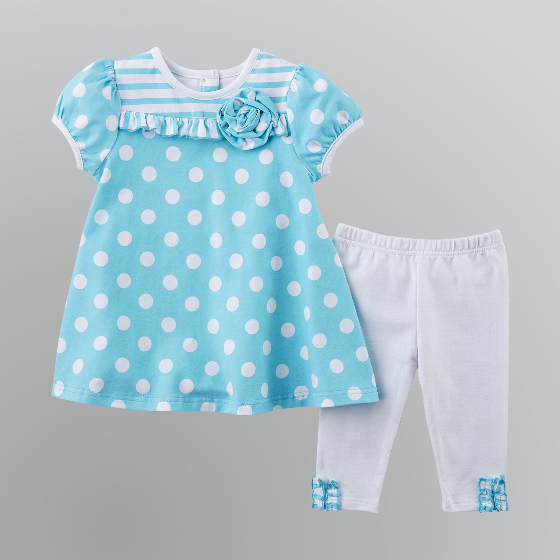 WonderKids Infant and Toddler Girl's Dress and Legging Set