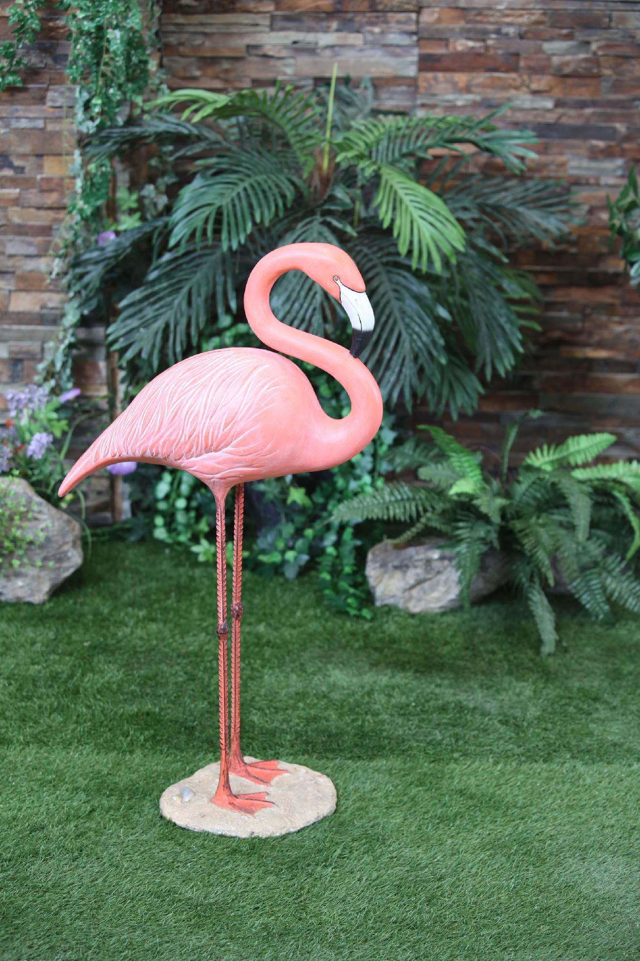 Large Flamingo Statue - Standing - Outdoor Living ... Large Flamingo Statue - Standing - Outdoor Living ... on Flamingo Backyard Decor id=92367