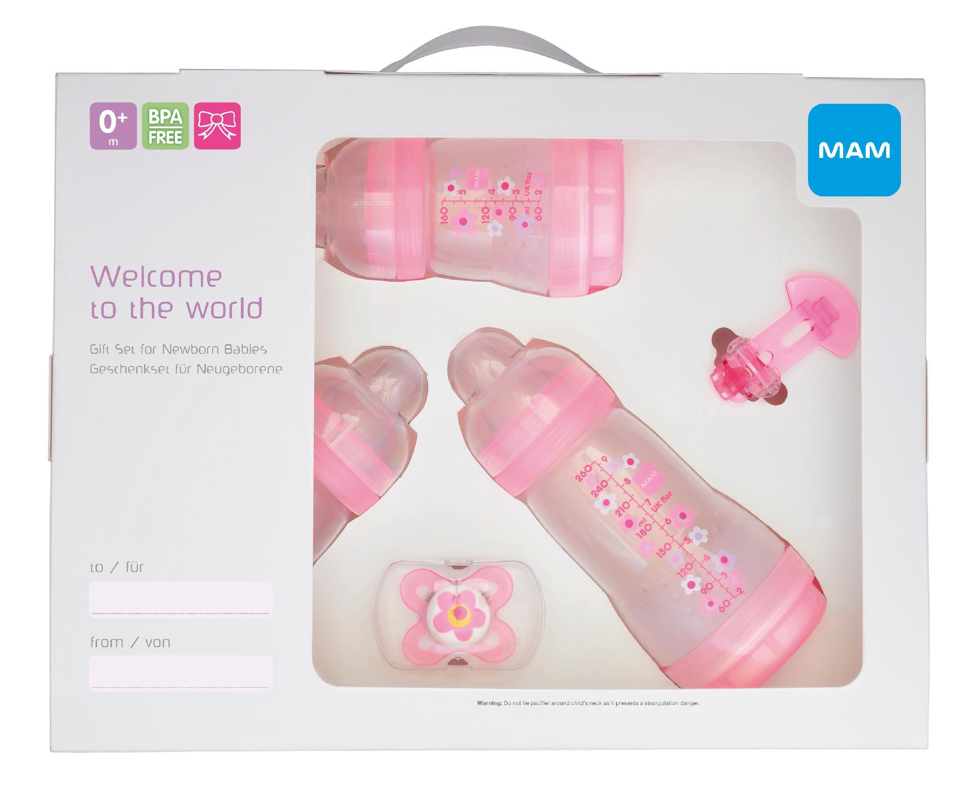 MAM Feed & Soothe Bottle Gift Set, Girl 0 Months +