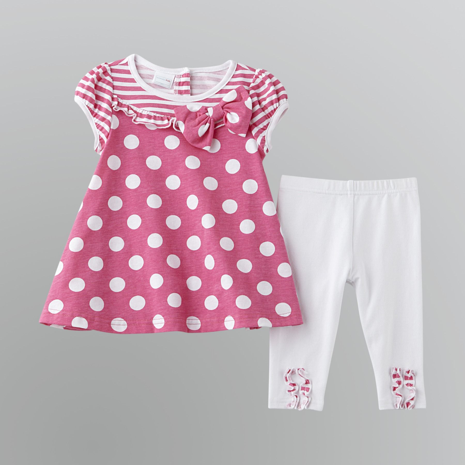 WonderKids Infant and Toddler Girl's Dress and Legging Set