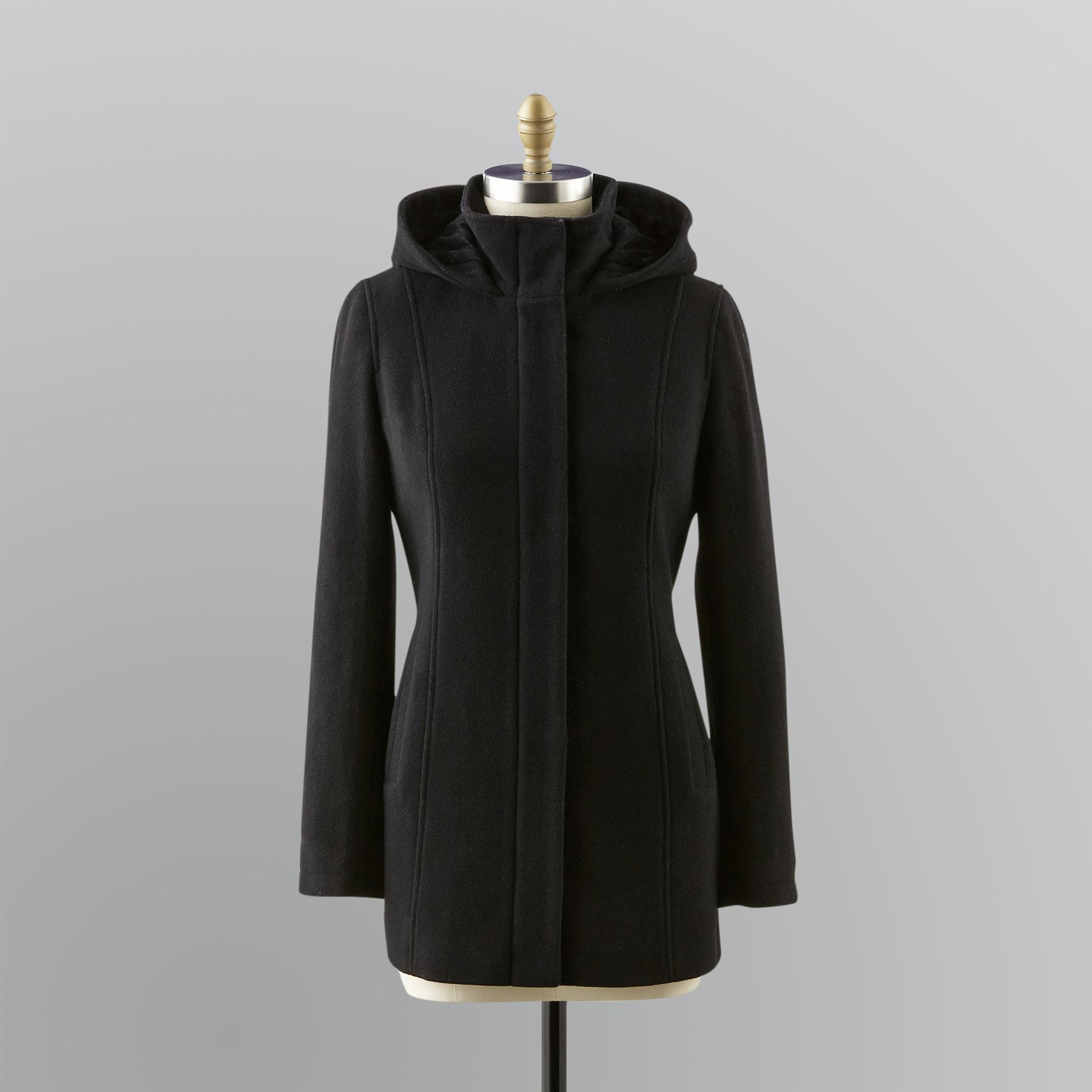 Covington Women's Plus Hooded Wool Coat