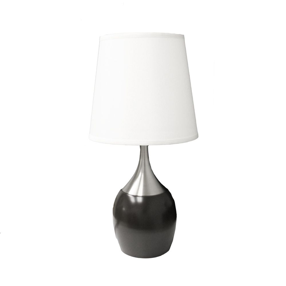 Ore 24"H ESPRESSO/SILVER TOUCH-ON TABLE LAMP