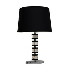 Ore International 31157 24 in. H Oval Crysal Black-Clear Table Lamp