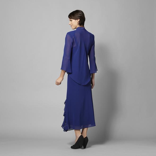 R & M Richards Women's Beaded Dress & Jacket