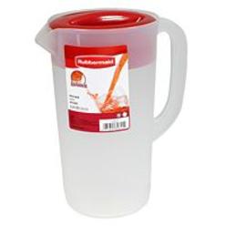 RUBBERMAID Covered Pitcher 2.25 qt - White with Red Cover