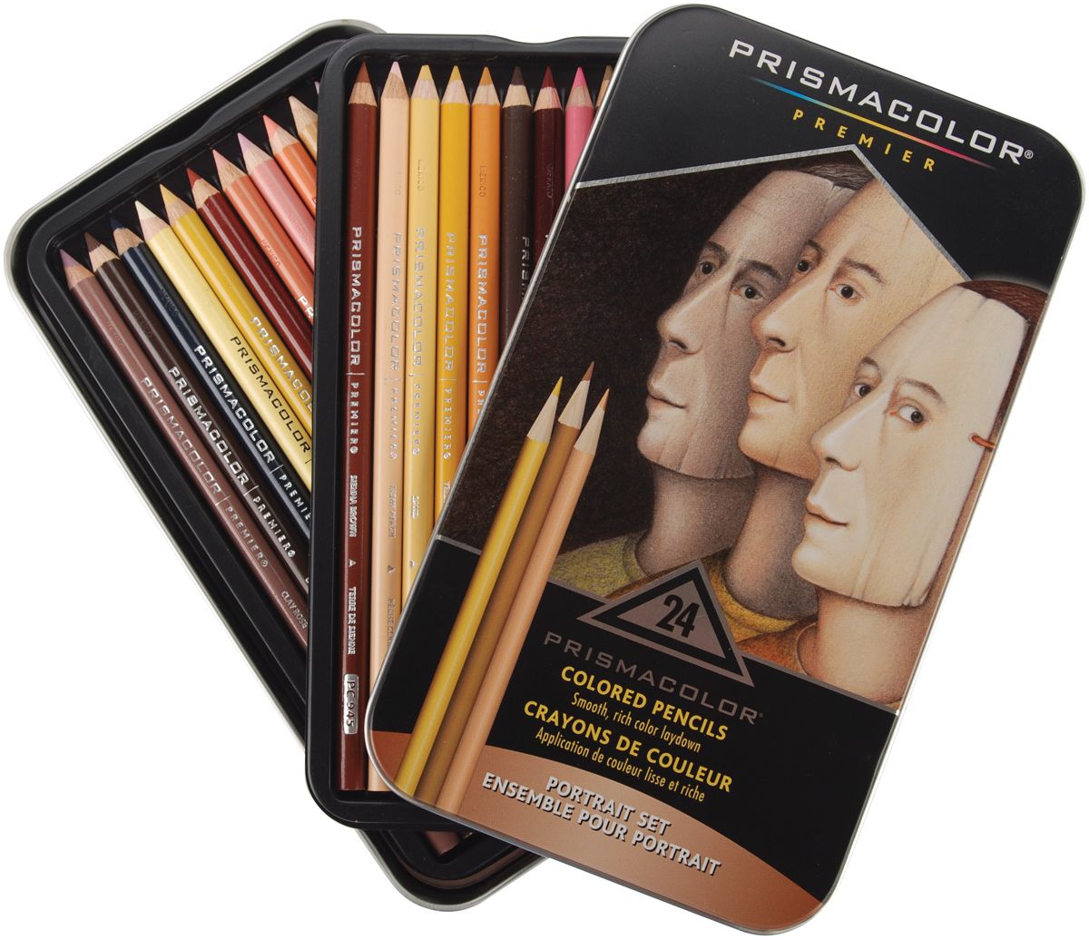 Sanford Prismacolor Premier Colored Pencil Portrait Set, 24/Tin