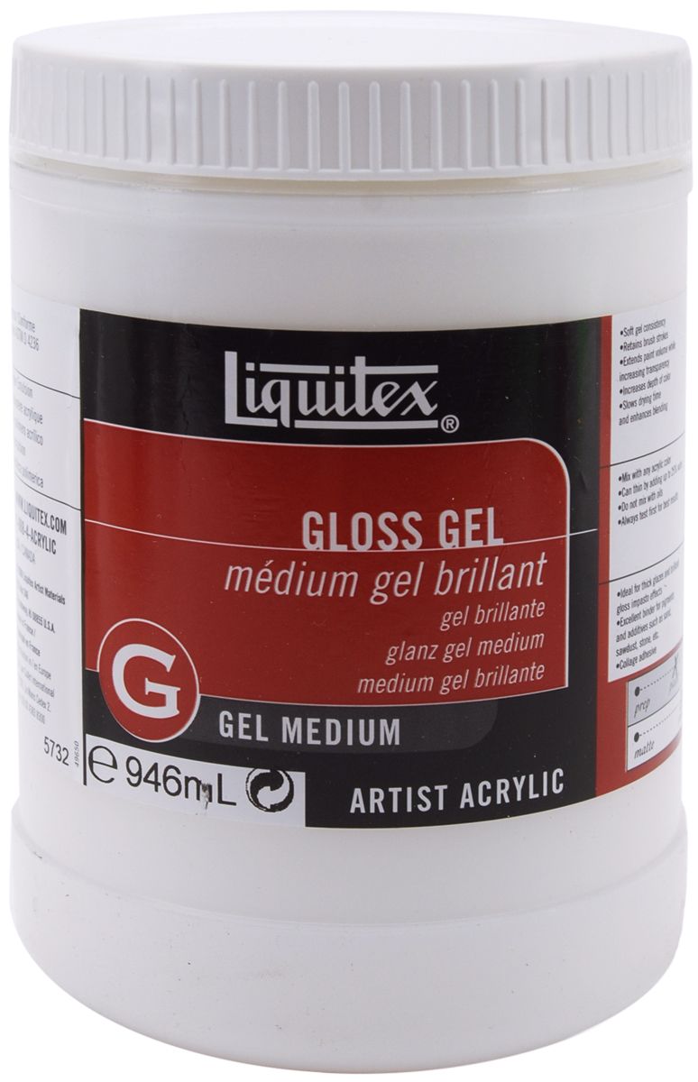 Reeves Liquitex Gloss Gel Acrylic Medium, 32 Ounces