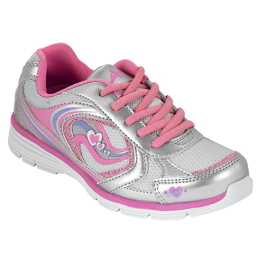 Athletech Girl's Lakota2 Athletic Shoe - Silver/Pink