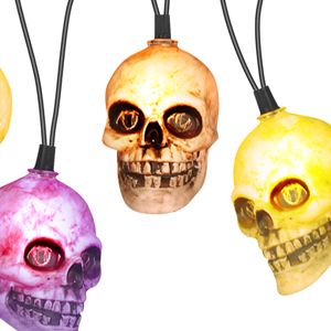 Totally Ghoul Musical Light Sets-Skulls