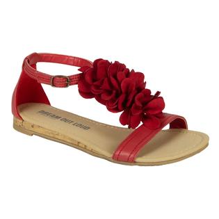 Dream Out Loud By Selena Gomez Women S Madison Flower Flat Sandal Red Clothing Shoes Jewelry Shoes Women S Shoes Women S Sandals