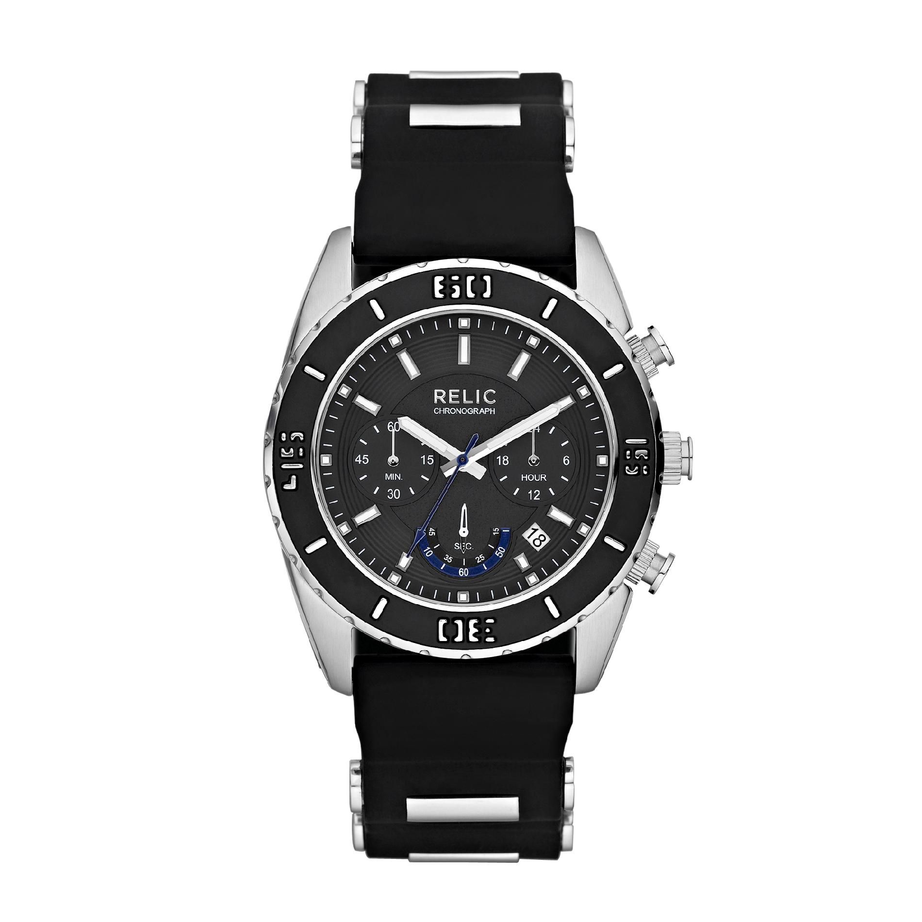 Luxury Men Watches: RELIC Men's Stainless Steel Chronograph Watch
