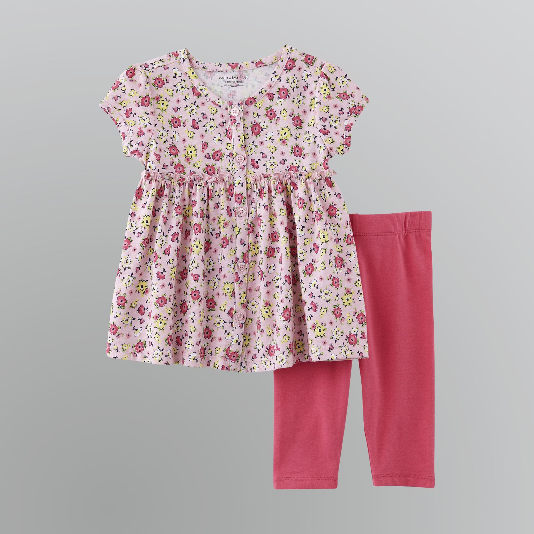 WonderKids Infant & Toddler Girl's Floral Tunic & Leggings Set