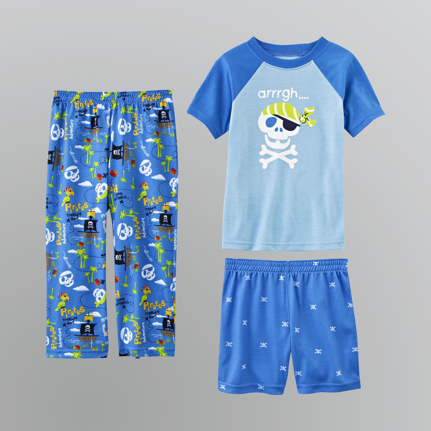 Joe Boxer Toddler Boy's Pirate Skull Three-Piece Pajama Set