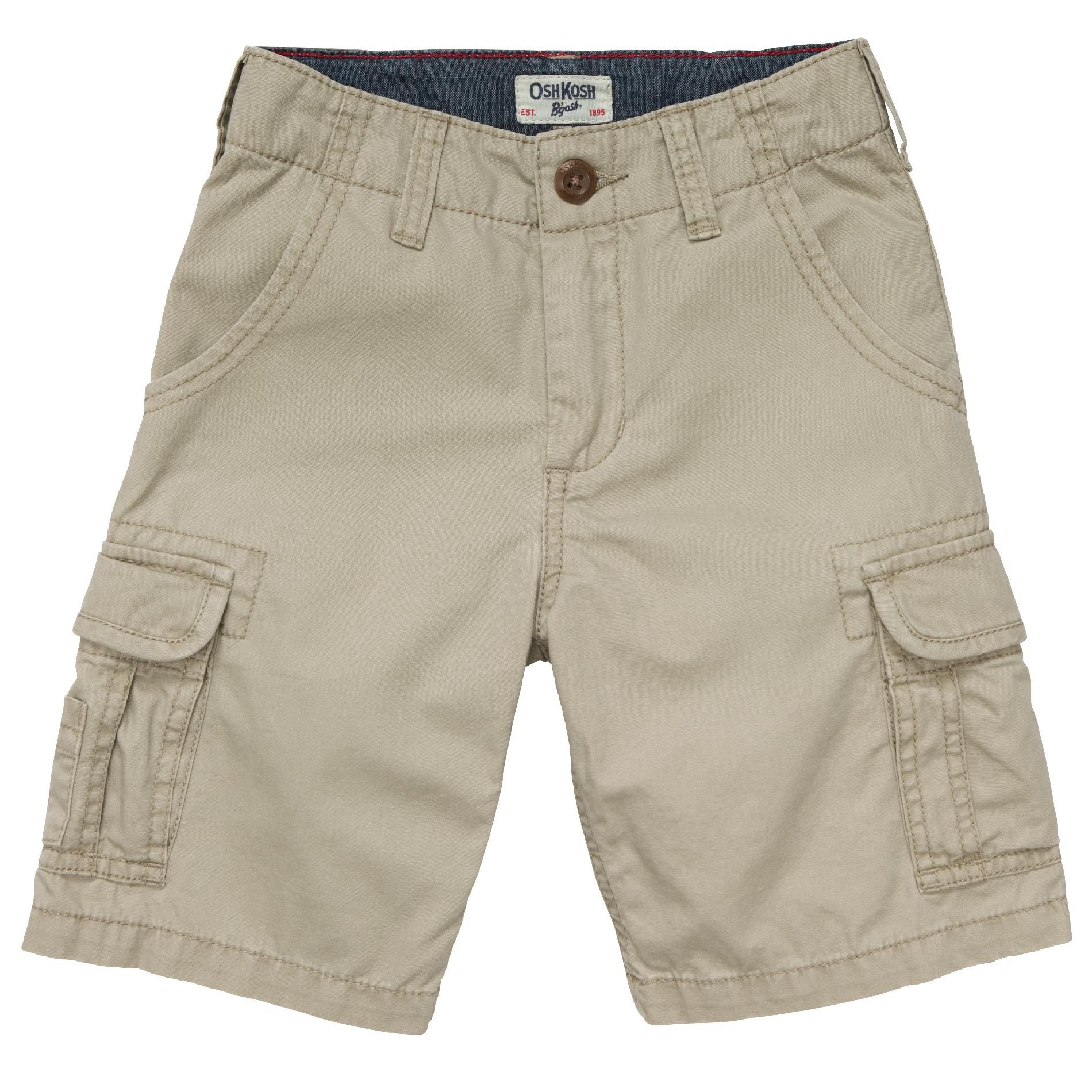 OshKosh Boys&#8217; Khaki Cargo Shorts Brown
