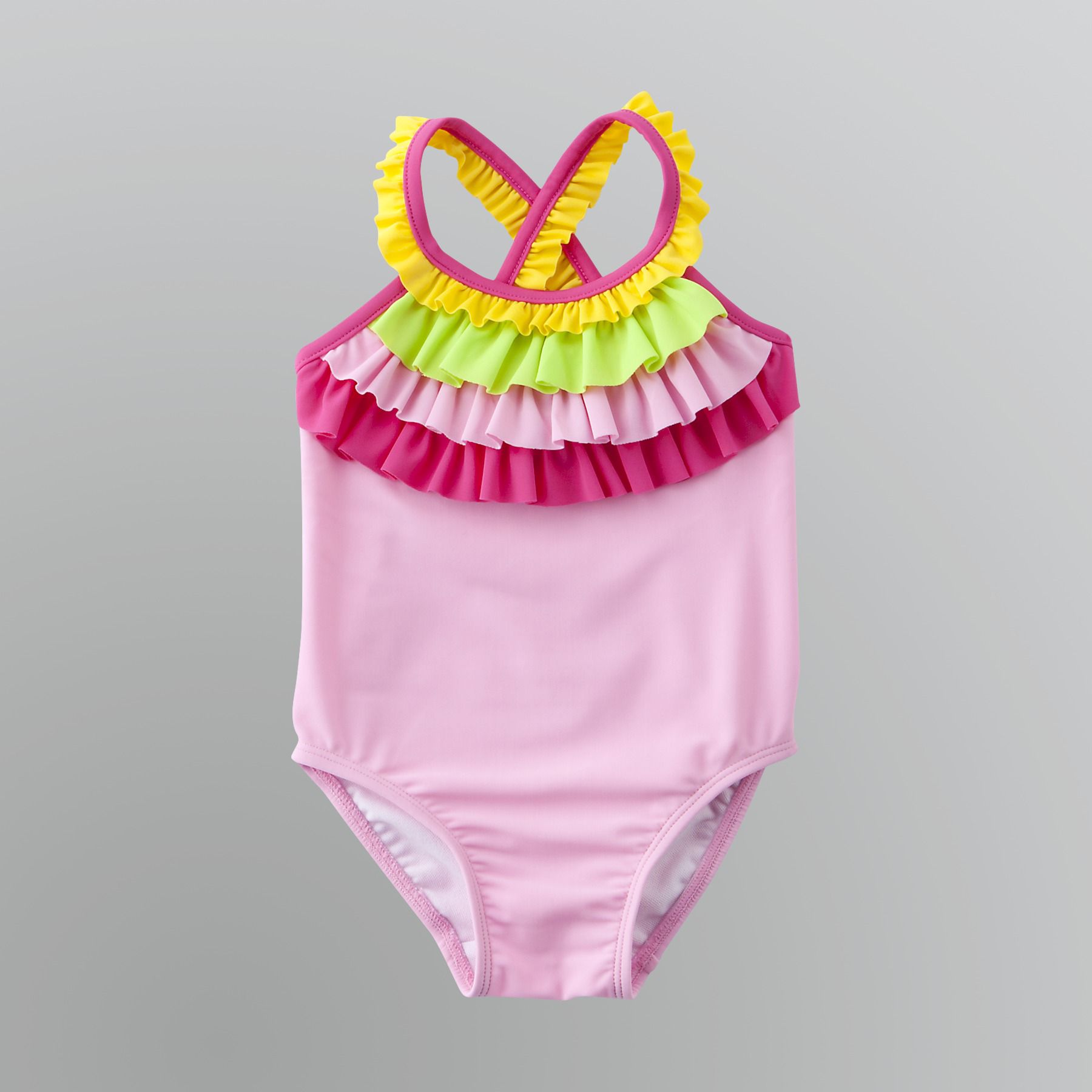 Joe Boxer Infant & Toddler Girl's Ruffle One-Piece Swimsuit - Rainbow