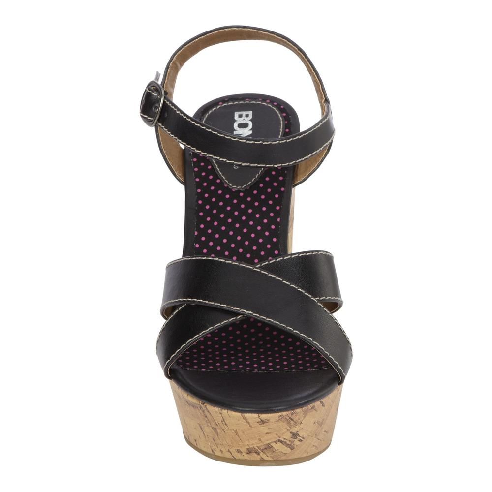 Bongo Women's Ilse Cork Heel Sandal - Black