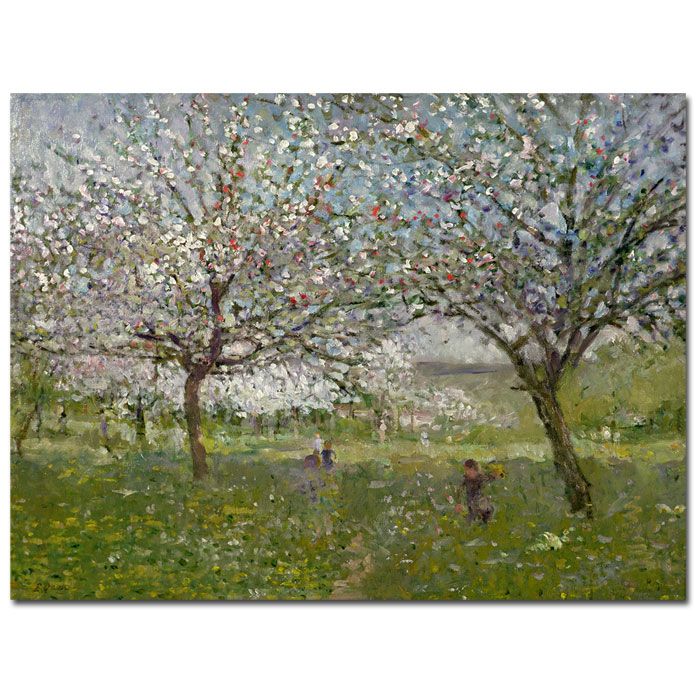 Trademark Global 18x24 inches "Apple Trees in Flower" by Ernest Quost