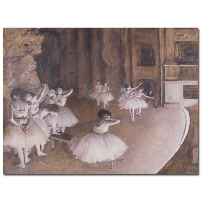 Trademark Global 26x32 inches Edgar Degas "Ballet Rehearsal 1874"