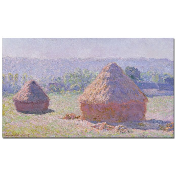 Trademark Global 18x32 inches "Grainstacks on a Summer Morning - 1891" by Claude Monet