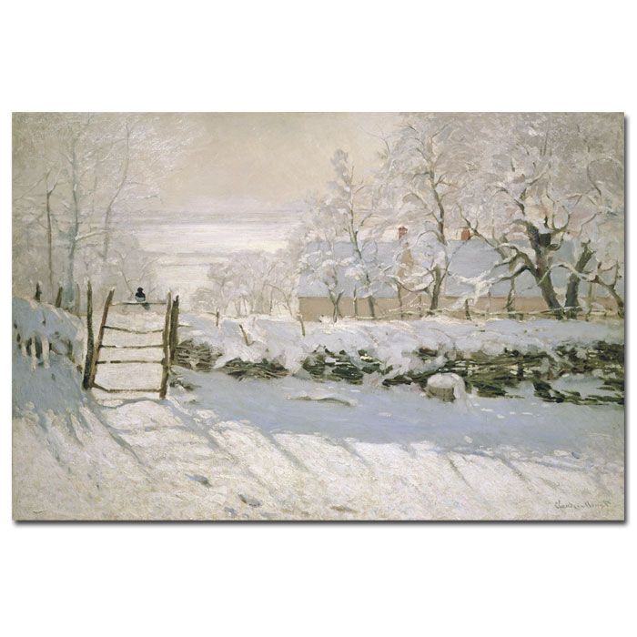 Trademark Global 22x32 inches Claude Monet "The Magpie  1869"