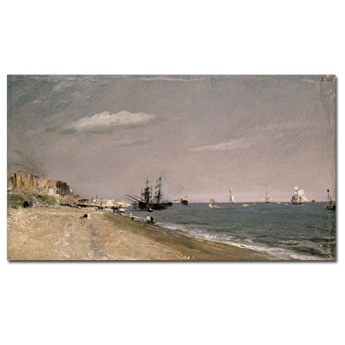 Trademark Global 18x32 inches John Constable "Brighton Beach with Colliers 1824"
