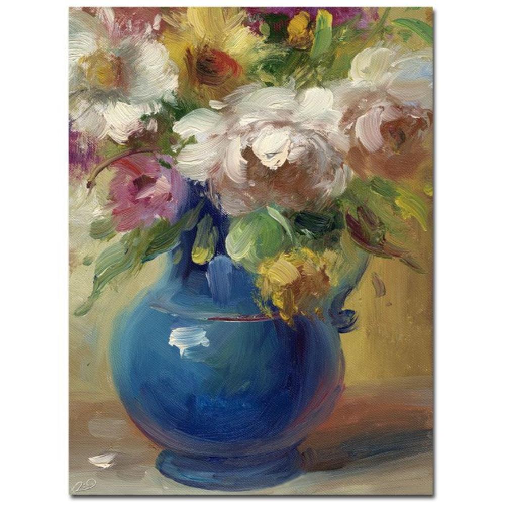 Trademark Global 24x32 inches Rio "Flowers in a Blue Vase"