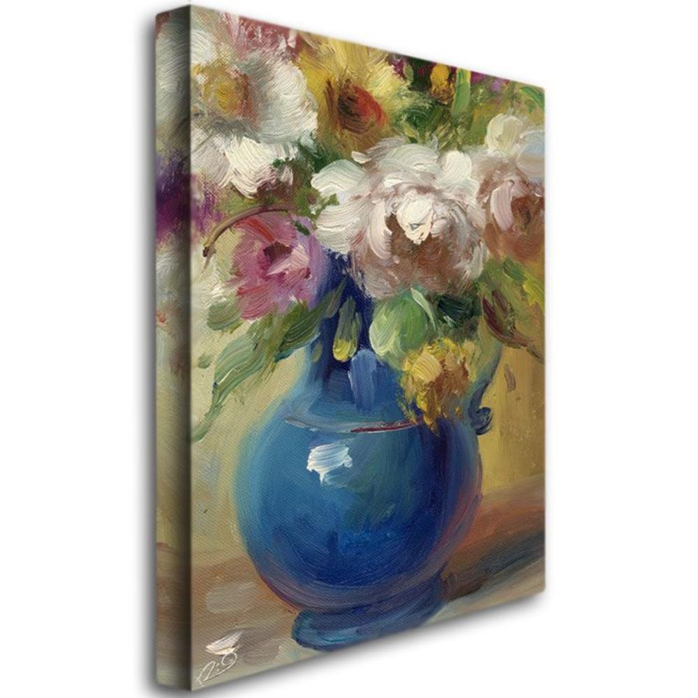 Trademark Global 24x32 inches Rio "Flowers in a Blue Vase"