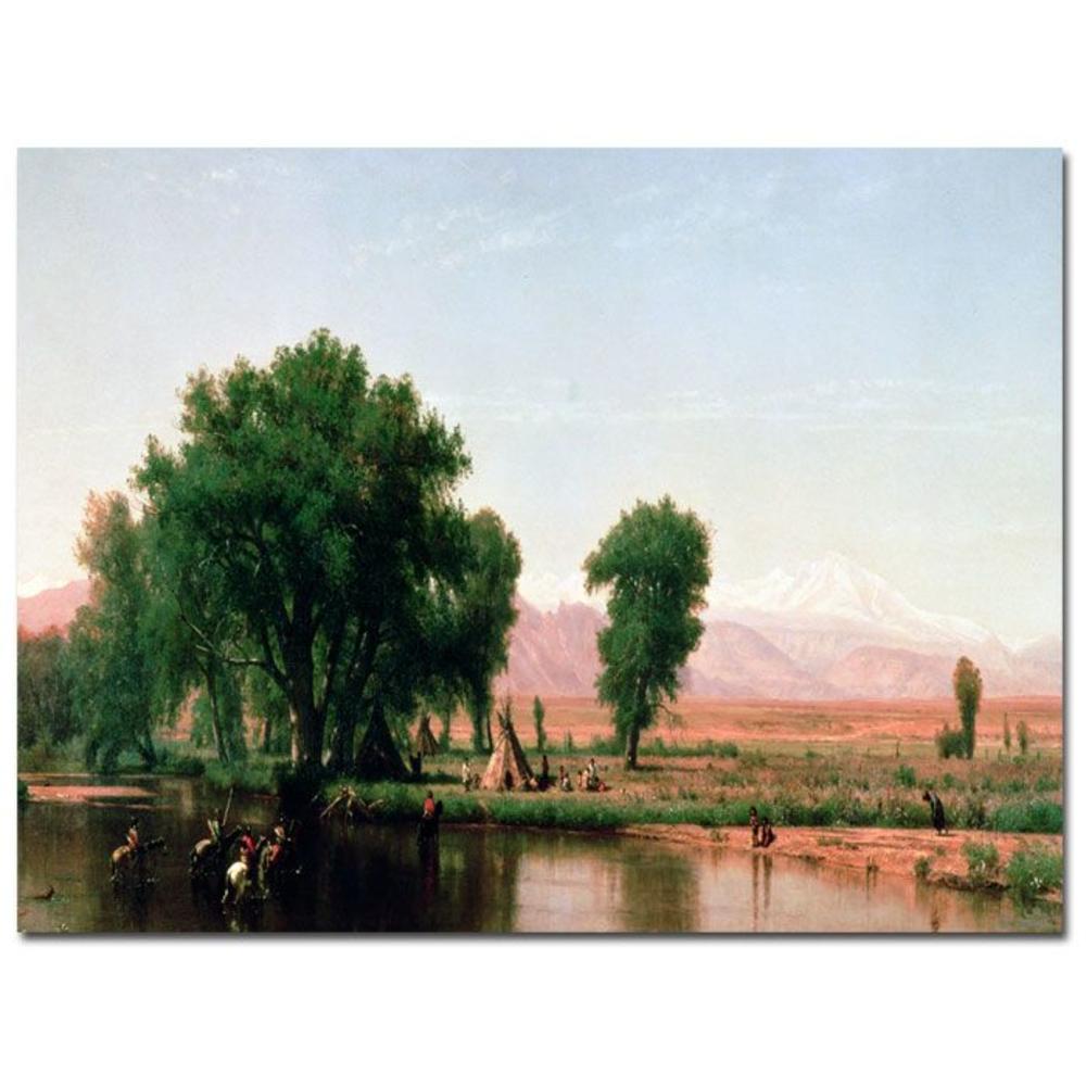 Trademark Global 35x47 inches Thomas Worthington "Crossing the Ford  Colorado"