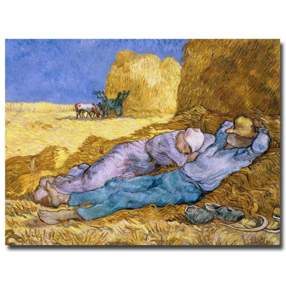 Trademark Global 35x47 inches Vincent van Gogh "Siesta  After Mille  1890"