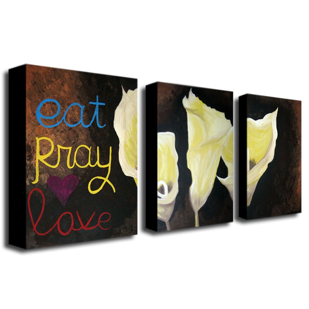 Trademark Global Amanda Rea 'Eat Pray Love' Canvas Art Set