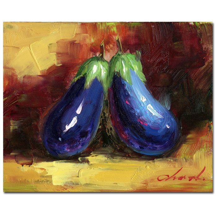 Trademark Global 35x47 inches "Eggplant Still Life"
