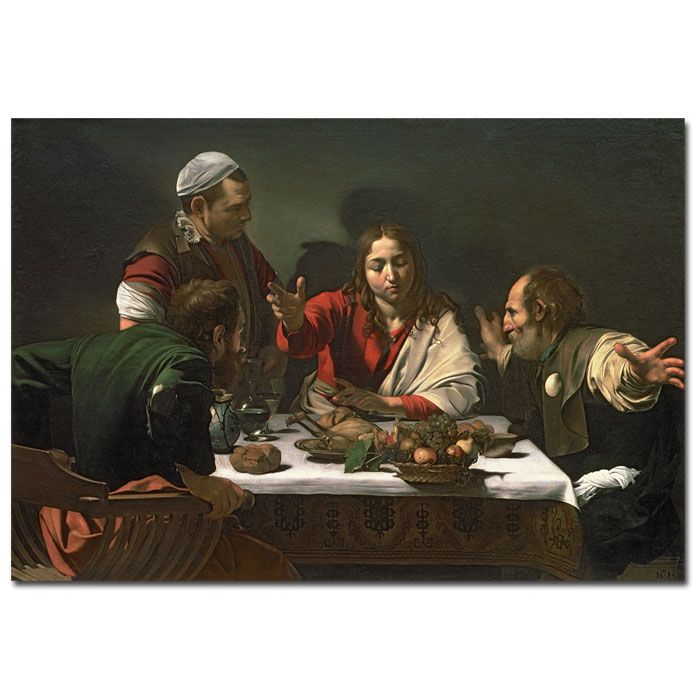 Trademark Global 30x47 inches "The Supper at Emmaus - 1601" by Caravaggio