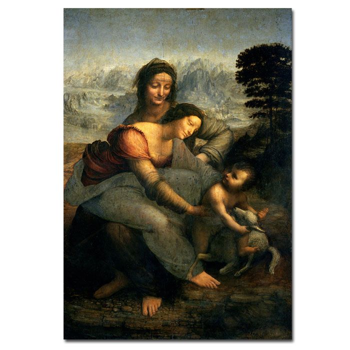 Trademark Global 14x19 inches "Virgin and Child with St. Anne" by Leonardo da Vinci