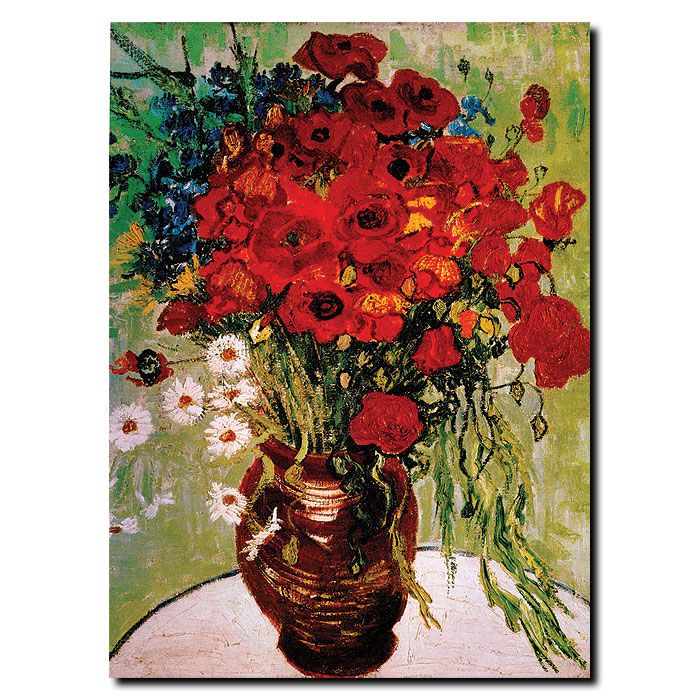 Trademark Global Vincent van Gogh 'Daisies & Poppies' Canvas Art