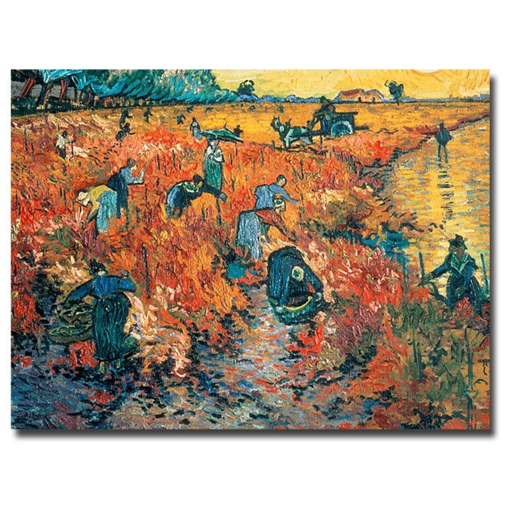 Trademark Global 35x47 inches Vincent van Gogh "Red Vineyards at Arles 1888"