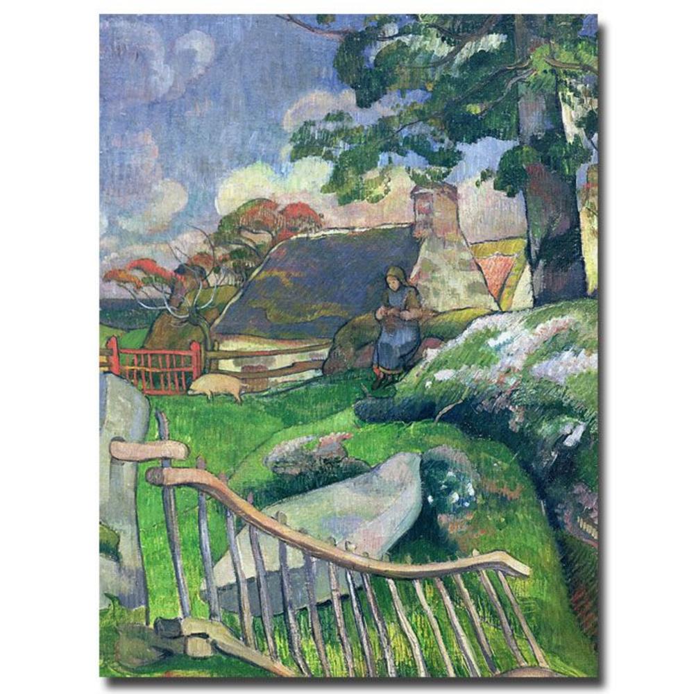 Trademark Global 35x47 inches Paul Gauguin "The Pig Keeper  1889"