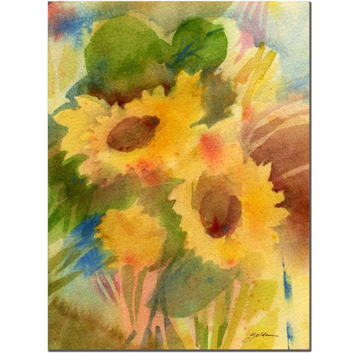 Trademark Global Sheila Golden 'Garden Sunflowers' Canvas Art