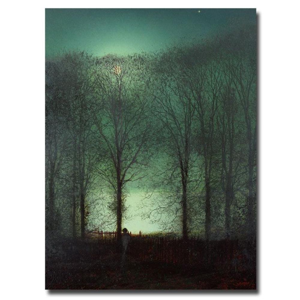 Trademark Global 18x24 inches John Atkinson Grimshaw "Figure in the Moonlight"