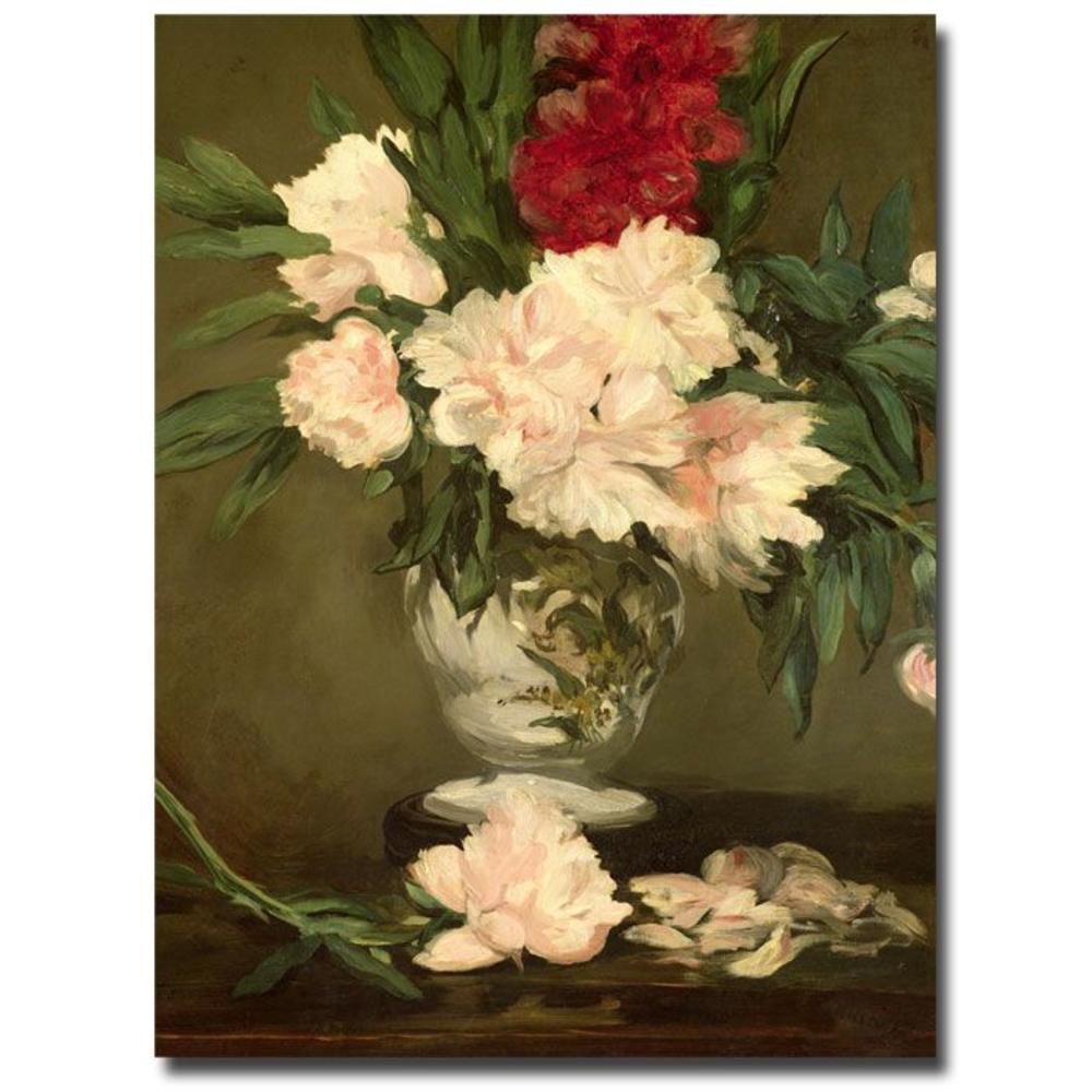Trademark Global 18x24 inches Edouard Manet "Vase of Peonies 1864"